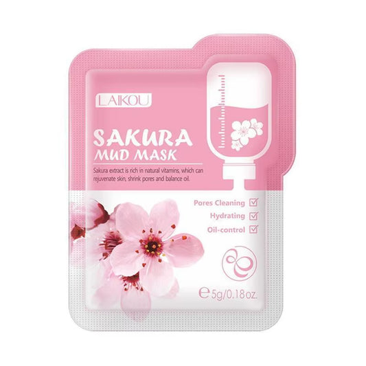 1/5Pcs Sakura Collagen Mask Deep Hydrating Moisturing Skin Conditioning Brightening Deep Cleansing Smoothing Skin Care Product